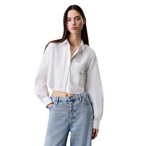 j20j225078yaf-chemisier-crop-coton-femme-calvin-klein-label-blanc