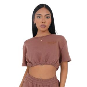 33440-mrsl-t-shirt-femme-sixth-june-embroidery-marron