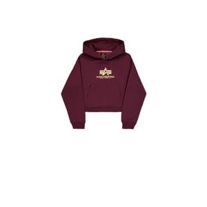 258040-608-sweatshirt-a-capuche-imprime-bouffante-femme-alpha-industries-basic-dark-cherry