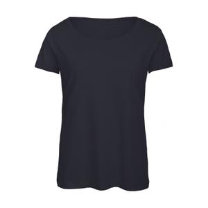 cgtw056-navy-t-shirt-col-rond-femme-b-c-triblend-navy