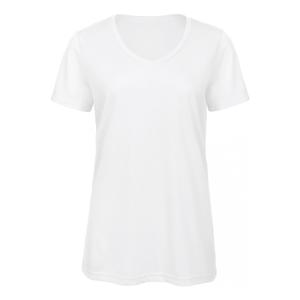 cgtw058-white-t-shirt-col-v-femme-b-c-triblend-white