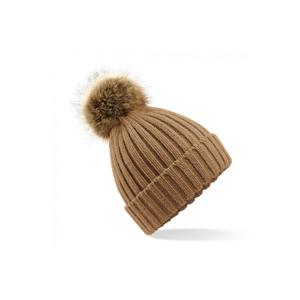 b412-biscuit-bonnet-pom-pom-fausse-fourure-epais-femme-beechfield-biscuit-tu