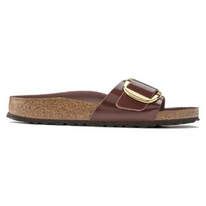 1022568-1022523-mules-femme-birkenstock-madrid-big-buckle-natural-leather-patent-high-shine-chocolate
