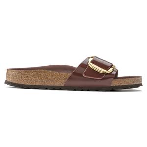 1022568-1022523-mules-femme-birkenstock-madrid-big-buckle-natural-leather-patent-high-shine-chocolate