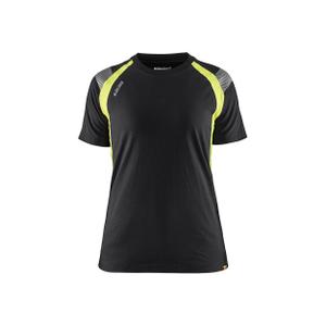 340210309933-3402-t-shirt-femme-blaklader-noir-jaune-fluo