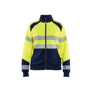 350825283389-3508-sweatshirt-zippe-haute-visibilite-femme-blaklader-jaune-marine