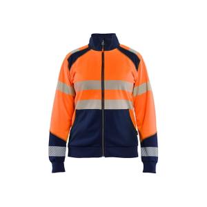 350825285389-3508-sweatshirt-zippe-haute-visibilite-femme-blaklader-orange-marine