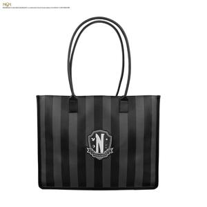 cr2373-sac-a-main-femme-cinereplicas-nevermore-academy-wednesday-gris-noir-tu