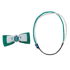 cr2632-serre-tete-et-barrette-avec-noeud-femme-cinereplicas-serpentard-trendy-x2-vert-blanc-tu