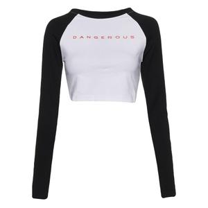 dlls003-01248-t-shirt-manches-longues-femme-dangerous-dngrs-bold-white-black