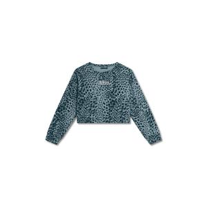 s25wmcs1c-ani121-sweatshirt-court-french-terry-femme-freddy-leopard-animalier-on-blue