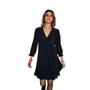23322405-12-robe-a-manches-femme-freeman-t-porter-juna-plain-color-black