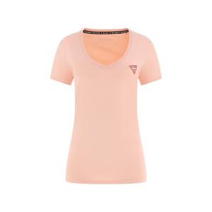 w2yi45-j1314-g6l1-t-shirt-col-v-mini-triangle-femme-guess-peach-creme