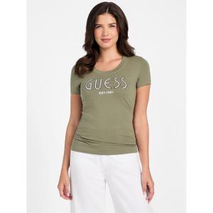 w5yi05-j1314-g831-t-shirt-femme-guess-logo-lichen-leaf-green