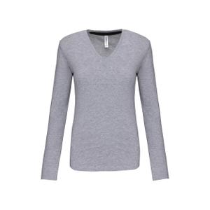 k382-oxfordgrey-t-shirt-femme-manches-longues-kariban-col-v-gris-chine