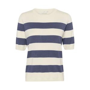 10508410-106211-blouse-en-tricot-a-rayrure-femme-kaffe-lizza-indigo-blue
