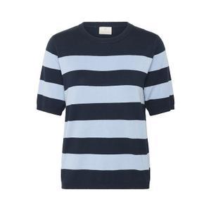 10508410-107979-blouse-en-tricot-a-rayrure-femme-kaffe-lizza-midnight-light-blue-widestripe