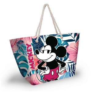 8445118086010-sac-de-plage-femme-karactermania-disney-mickey-bleu-rose-37x52x17-cm