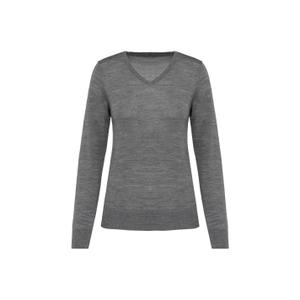pk911-greyheather-pull-merinos-col-v-femme-kariban-premium-grey-heather