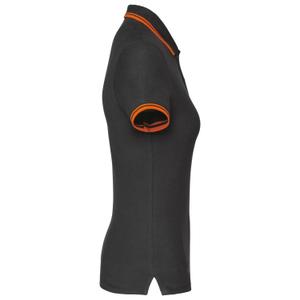 k273-darkgrey-orange-polo-a-rayures-femme-kariban-dark-grey-orange