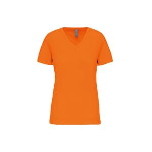 k3029ic-orange-t-shirt-col-v-femme-kariban-bio150ic-orange