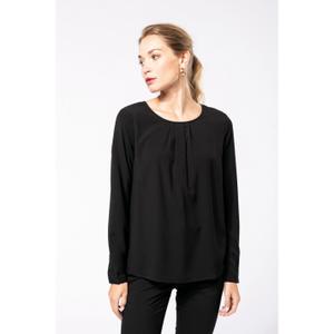 k5003-black-blouse-manches-longues-crepe-femme-kariban-black