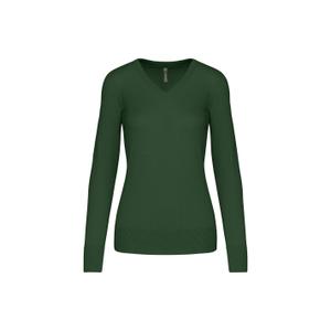 k966-forestgreen-pull-col-v-femme-kariban-forestgreen