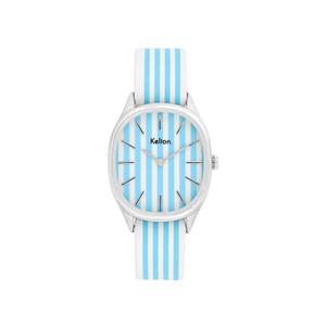 9124112-montre-femme-kelton-colorama-bleu-blanc-28-mm