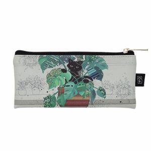 tropl34h01-trousse-plate-chaton-monstera-femme-kiub-bug-art-blanc-vert-noir-6x19x6-cm
