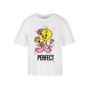 mc1256-00220-t-shirt-femme-merchcode-tweety-perfect-blanc