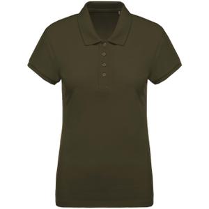 k210-mossygreen-polo-femme-manches-courtes-kariban-coton-vert-bouteille