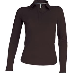 k244-chocolate-polo-femme-manches-longues-kariban-chocolate