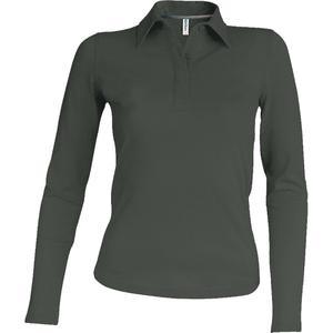 k244-darkkhaki-polo-femme-manches-longues-kariban-vert-kaki-fonce