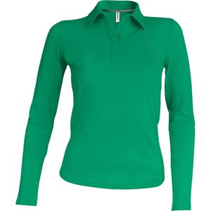 k244-kellygreen-polo-femme-manches-longues-kariban-vert-fonce