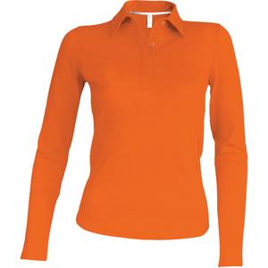 k244-orange-polo-femme-manches-longues-kariban-orange