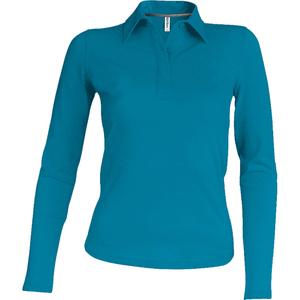 k244-tropicalblue-polo-femme-manches-longues-kariban-bleu-clair