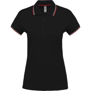 k251-black-red-white-polo-femme-manches-courtes-kariban-5-boutons-noir-rouge-blanc