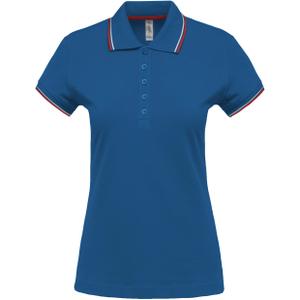 k251-lightroyalblue-red-white-polo-femme-manches-courtes-kariban-5-boutons-bleu-royal-rouge-blanc