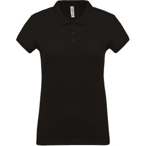 k255-black-polo-femme-manches-courtes-kariban-pique-noir