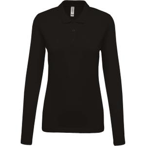 k257-black-polo-femme-manches-longues-kariban-pique-noir
