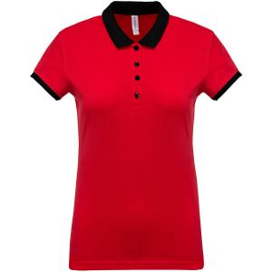 k259-red-black-polo-femme-kariban-melange-bicolore-rouge-noir