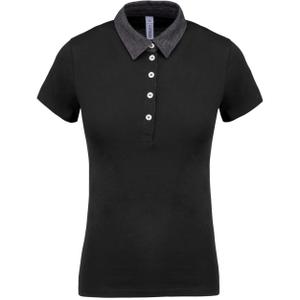k261-black-darkgreyheather-polo-femme-kariban-noir-gris