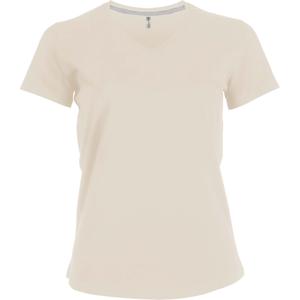 k381-lightsand-t-shirt-femme-cintre-kariban-col-v-beige-clair