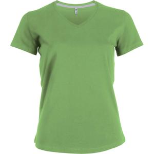 k381-lime-t-shirt-femme-cintre-kariban-col-v-vert-fluo