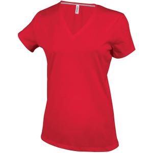 k381-red-t-shirt-femme-cintre-kariban-col-v-rouge