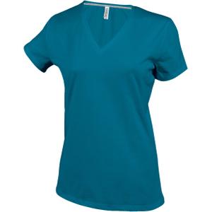 k381-tropicalblue-t-shirt-femme-cintre-kariban-col-v-bleu-clair