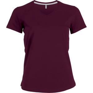 k381-wine-t-shirt-femme-cintre-kariban-col-v-rouge-bordeaux