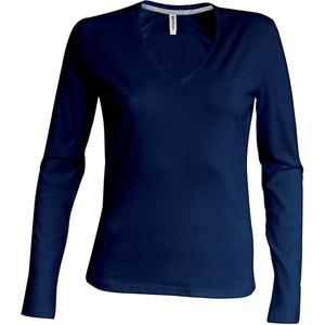 k382-navy-t-shirt-femme-manches-longues-kariban-col-v-bleu-marine