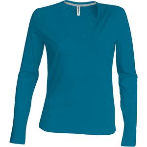 k382-tropicalblue-t-shirt-femme-manches-longues-kariban-col-v-bleu-clair