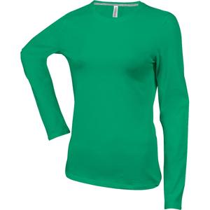 k383-forestgreen-t-shirt-manches-longues-femme-kariban-col-rond-vert-foret